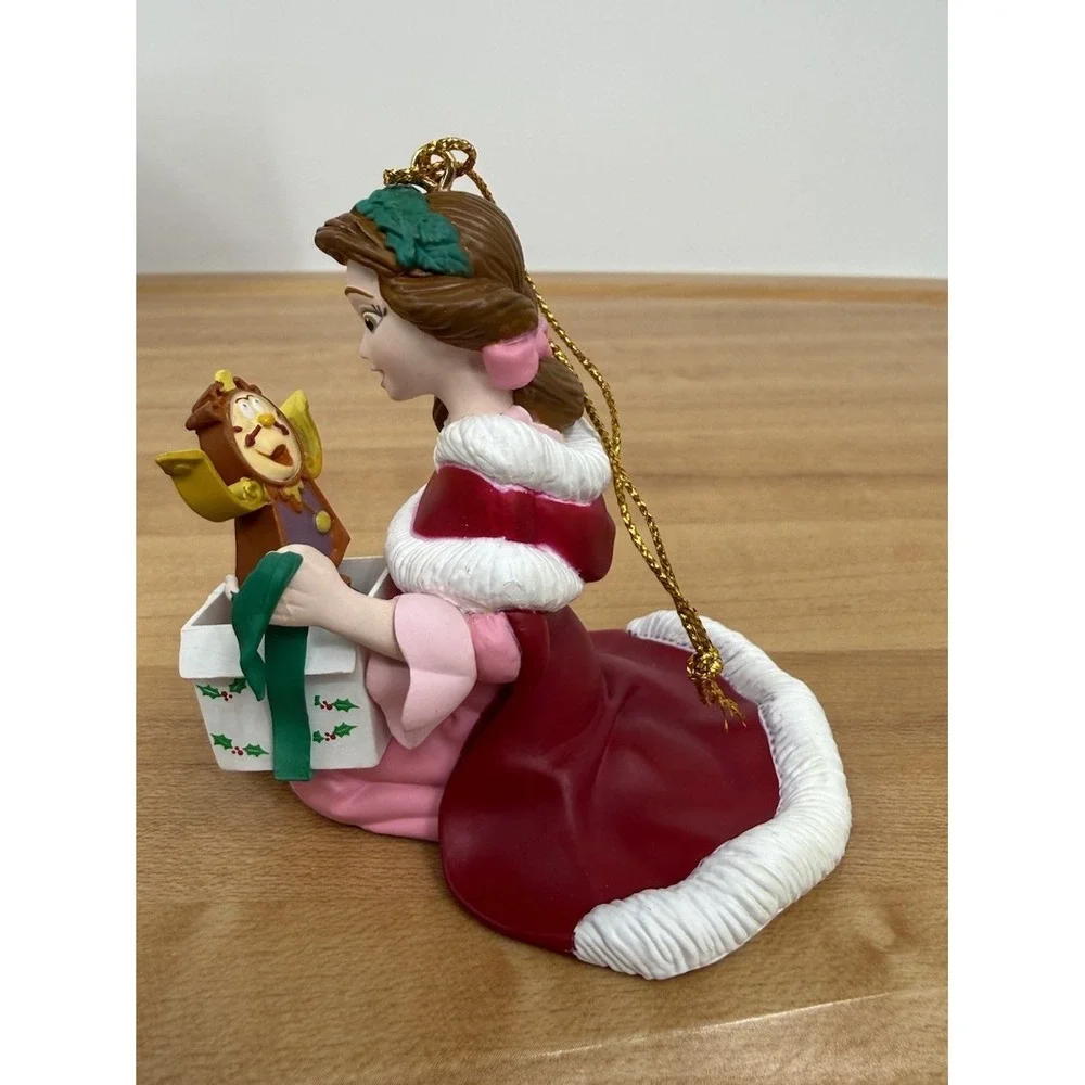 (2) Disney's Christmas Magic Ornaments Made by Grolier Beauty‎ (Belle) & Beast
